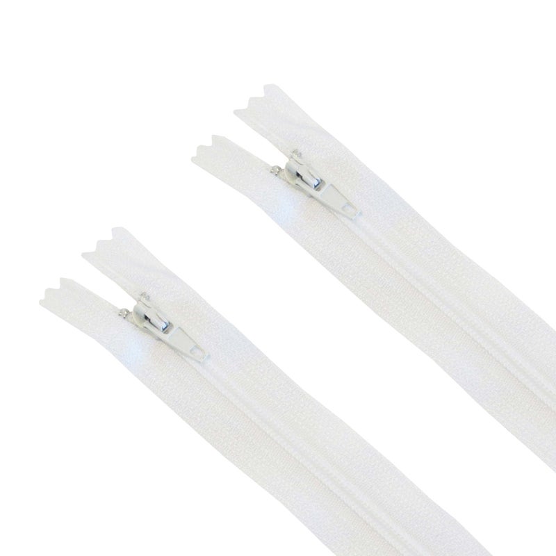 Seeking ROAM Standard Zippers, Nylon Coil, 2 Pieces (White, 6"" Inch) - Image 1